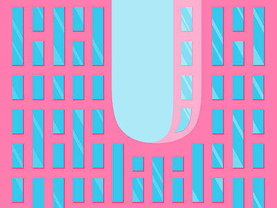 36 Days of Type - U 36days u 36daysoftype architecture building colour illustration shadow type vector window