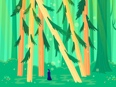 36 Days of type - N 36 days of type 36days n 36daysoftype adventure colour forest girl green illustration illustrator letter light n pine plant shadow texture tree type vector