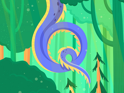 36 Days of type - Q 36 days of type 36days q 36daysoftype adventure colour dragon forest green illustration illustrator letter light plant q shadow tail texture tree type vector