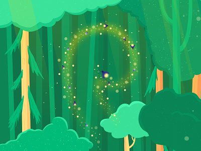 36 Days of type - R 36 days of type 36days r 36daysoftype adventure colour firefly forest glow green illustration illustrator letter light plant r shadow texture tree type vector