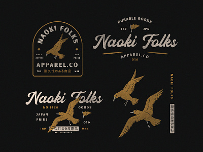Naoki Supply badge clothing design handdrawn illustration t shirt design typography vector vintage