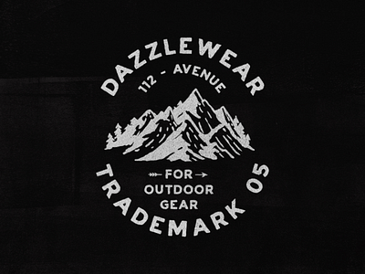 Dazzlewear artwork brand clothing handrawn illustration logo mountain outdoor retor tees vintage