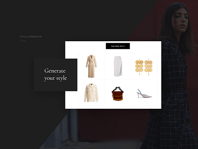 L'Officiel Ukraine: Style Generator abstract after effect animation black brand clean dynamic fashion grid hover interaction layout magazine minimal principle screencast style transition ui website