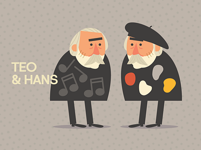 TEO & HANS character illustration illustrator vector