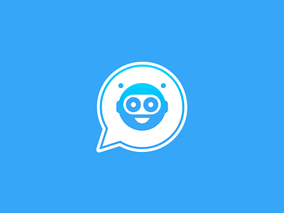 Chatbot bubble character chat chatbot icon logo mascot robot vector