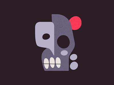 Skull character illustration illustrator vector