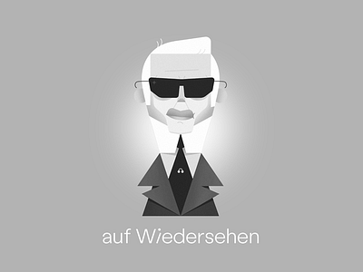 Karl Lagerfeld black and white character fashion icon illustration illustrator legend portrait vector