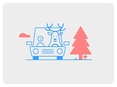 Domino deer flat icon illustration illustrator insurance vector
