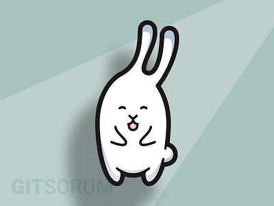 GitScrum logo character bunny character developers tool github gitscrum graphic illustrator logo photoshop scrum vector