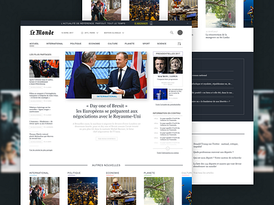 Redesign - Le Monde design information le monde newspaper redesign ui website