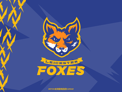 Leicester Foxes Logo design england esports football fox illustrator india kabaddi logo m7d mascot sports wolf