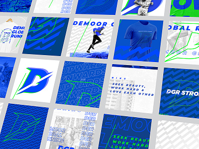 DGR Branding branding design esports football illustration illustrator logo mascot running sports