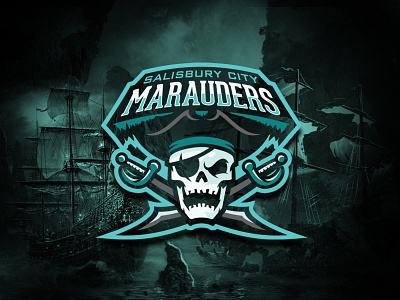 Marauders Logo branding logo pirate skull sports swords