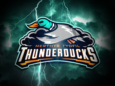 THUNDERDUCKS!!!!! ducks football grunge logo nil sports