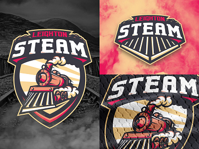 Leighton Steam Logo design esports football illustrator logo sports train