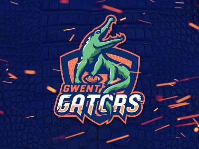 Gwent Gators Logo crocodile esports football gators gwent logo sports