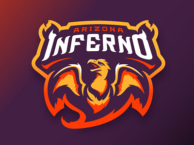 Arizona Inferno Logo american angry design dragon esports football illustration illustrator logo sports