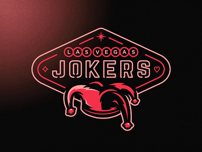 Las Vegas Jokers american branding design esports esports mascot football grunge illustrator joker laser logo london mascot neon neon sign sports vector vegas