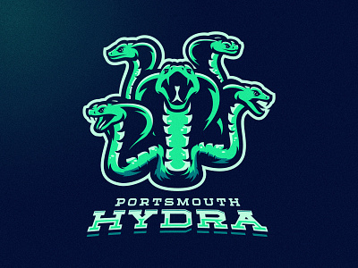 Portsmouth Hydra american design esports football grunge illustrator logo london m7d mascot skull sports vector