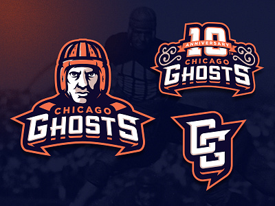 Chicago Ghosts angry chicago design esports football grunge illinois illustrator logo london m7d mascot skull sports