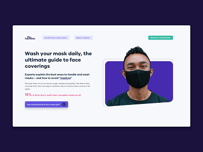 Wash Your Mask layout uidesign website website design