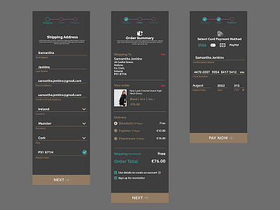 Checkout UI Design For Mobile