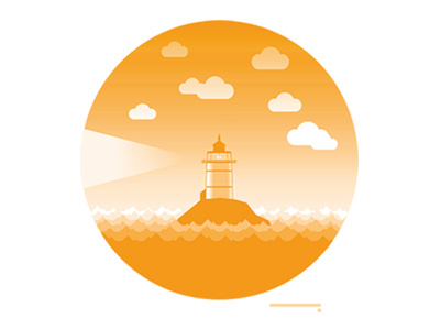 Lighthouse color geometric illustration lighthouse study