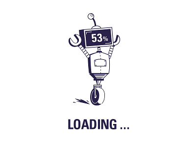 Loading Robot design illustration inspiration loading loading screen webdesign