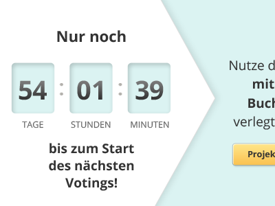 Countdown arrow countdown counter internal ad teaser ui design user interface design voting webdesign