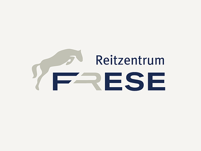 Logo for Frese Reitzentrum brand branding cd corporate design horse horseback riding logo reiten ride riding stable