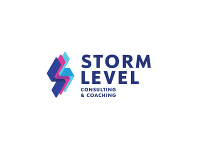 Logo for consulting company coaching consulting level logo 3d storm