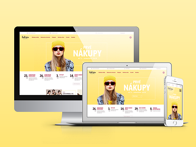 Website for shopping center graphic design responsive shopping website