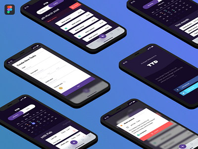 Figma Freebie - To Do App purple dark figma todo mobile app ui to do app