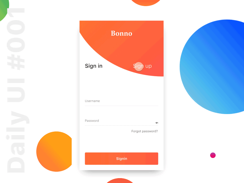Signup concept design uiux ui after affects invisionstudio interaction app signup