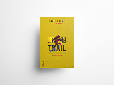 Poster for Urban Trail event event photoshop run runner running running app school trail urban urban trail yellow