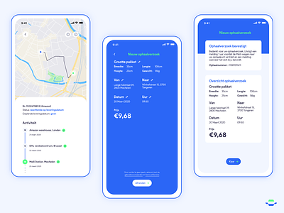 Automated Delivery App amazon app app concept autonomous autonomous car car delivery design iphone iphonex mail package track and field tracking tracking app ui uidesign ups