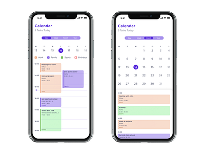 Calendar agenda app app concept calendar invite iphone x ui uidesign ux web