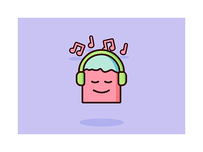 Character listening to music character character design characterdesign enjoying headset illustration illustrator music vector vibes