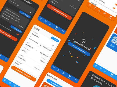Tory Ferry Mobile Tickets in Gaeilge app branding dark mode flutter gaeilge ticket app
