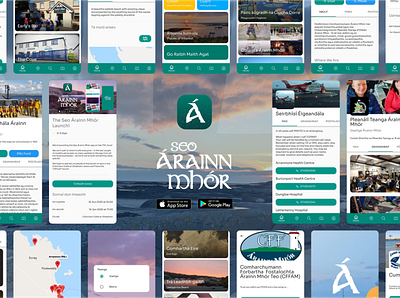 Seo Árainn Mhór Mobile App Launch app dark mode design flutter logo material ui ui