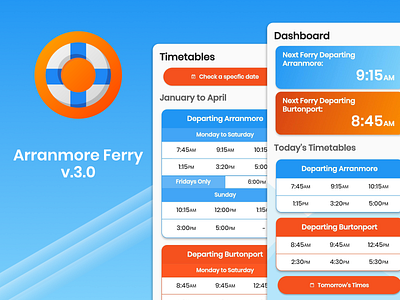 Arranmore Ferry v3.0 app material ui ui ux vector