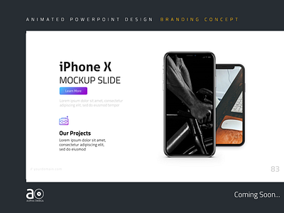 Enigma Presentation Design Iphone X Mockup Slide alpha omega architecture design concept google slides interiors motion graphics pitch deck powerpoint presentation designs