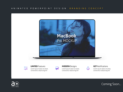 Enigma   Presentation Design  Macbook Air Mockup Slide