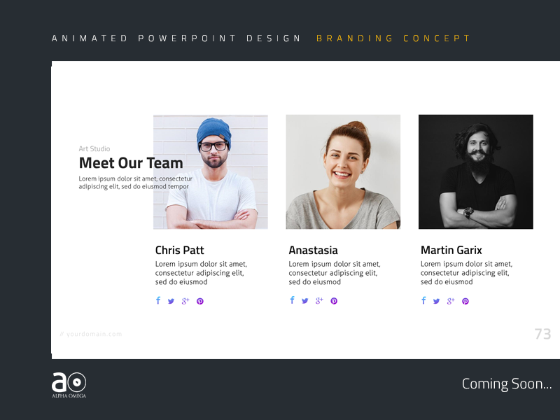 Enigma Presentation Design Meet Our Team by Alpha Omega on Dribbble