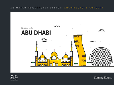 Abu Dhabi Skyline animation architecture blueprints buildings motion graphics powerpoint skyline