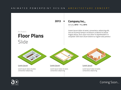 Arc Presentation Design Floor Plan Slide animation architecture blueprints floor plans motion graphics powerpoint