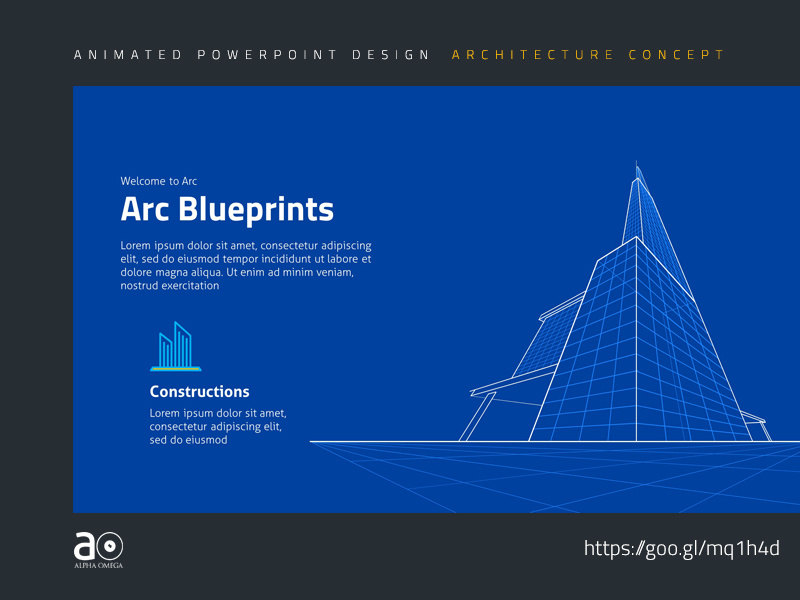 arc animated presentation template building blueprint by alpha omega animated presentation template