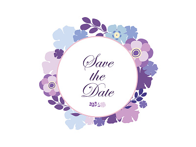 Floral wedding invitation design flat floral flower illustration invitation invites