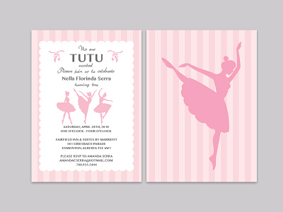 Ballerina Birthday Party Invitation