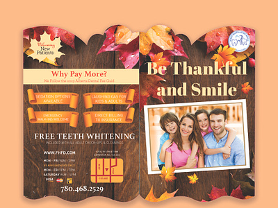 Dental Mailer Autumn theme autumn flyer dental care dental clinic graphic design mailer print design